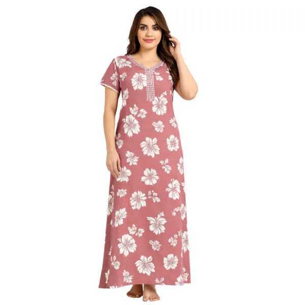 Women Alpine Nighty Smooth Texture Regular Size Sleepwear