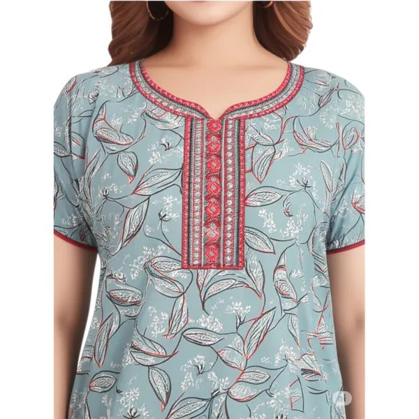 Women Alpine Nighty Stylish Print Regular Fit Sleepwear