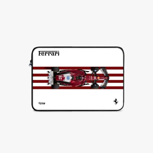 "CHARLES LECLERC # SCUDERIA FERRARI" Laptop Sleeves:Bold Modern Design for Every Size