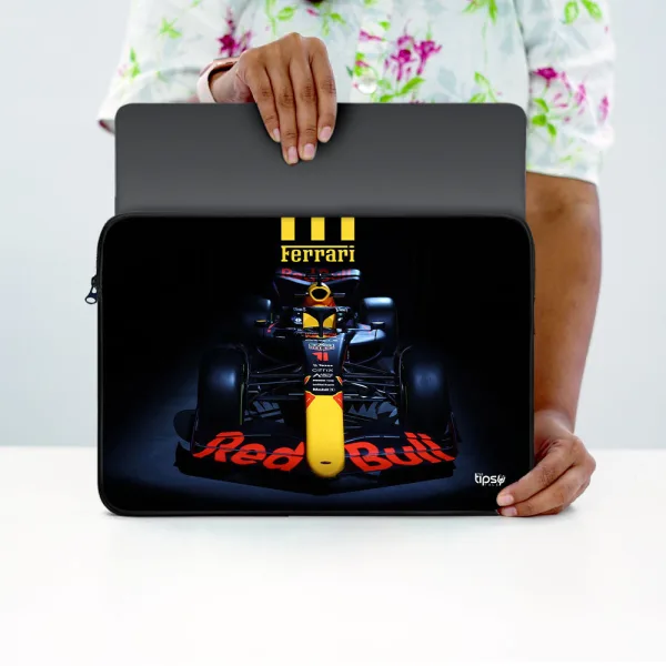 "SCUDERIA FERRARI - MAX VERSTAPPEN" Laptop Sleeves:Bold Modern Design for Every Size