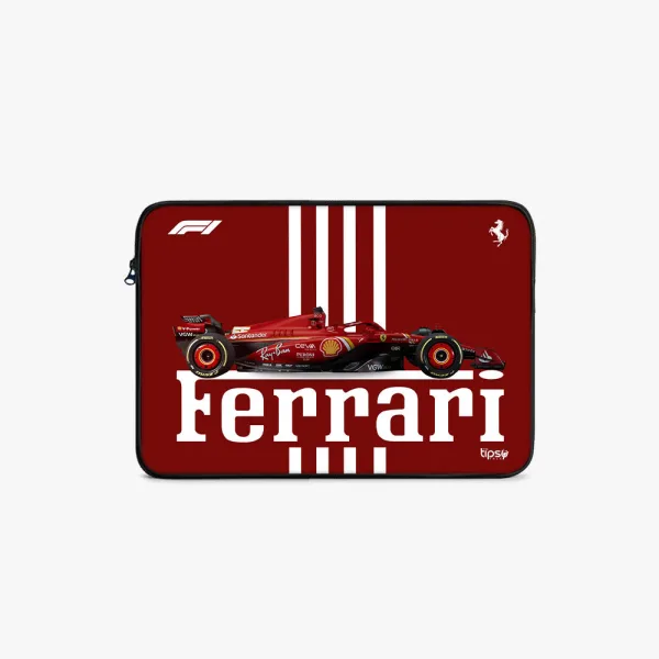 "ROSSO CORSA #SCUDERIA FERRARI" Laptop Sleeves:Bold Modern Design for Every Size