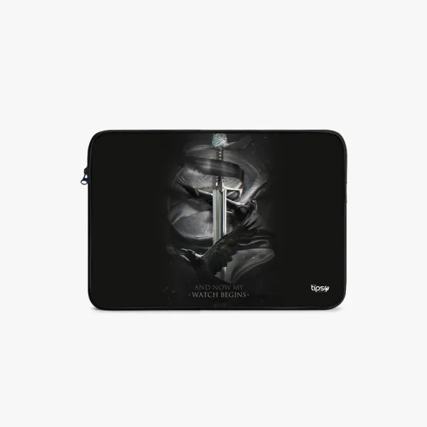 " NOW MY WATCH BEGINS #GOT" Laptop Sleeves:Bold Modern Design for Every Size