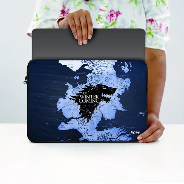 "WINTER IS COMING #GOT" Laptop Sleeves:Bold Modern Design for Every Size