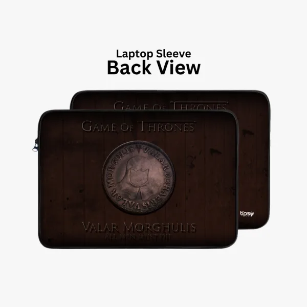 "VALAR MORGHULIS # GOT" Laptop Sleeves:Bold Modern Design for Every Size