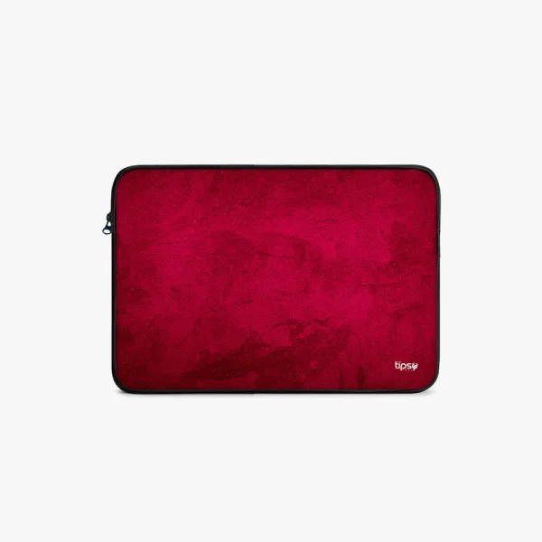 "Dark Red Abstract" Laptop Sleeves:Bold Modern Design for Every Size