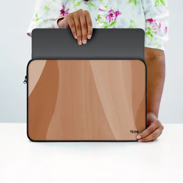 "Brown Shade" Laptop Sleeves:Bold Modern Design for Every Size