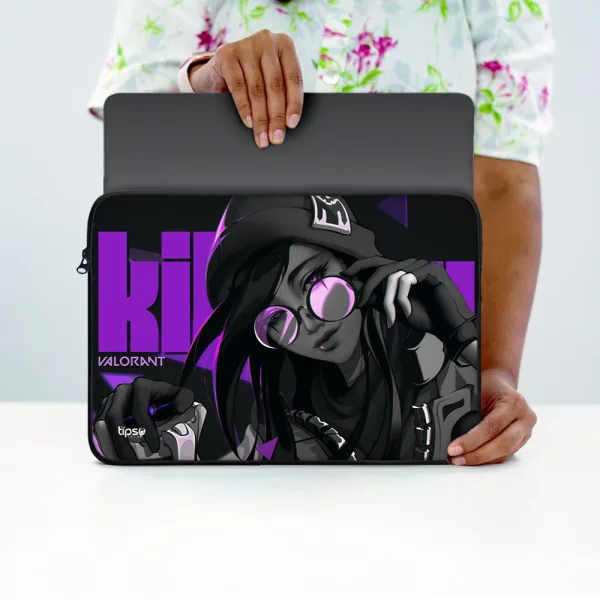 "KILLJOY :VALORANT GAMING" Laptop Sleeves:Bold Modern Design for Every Size