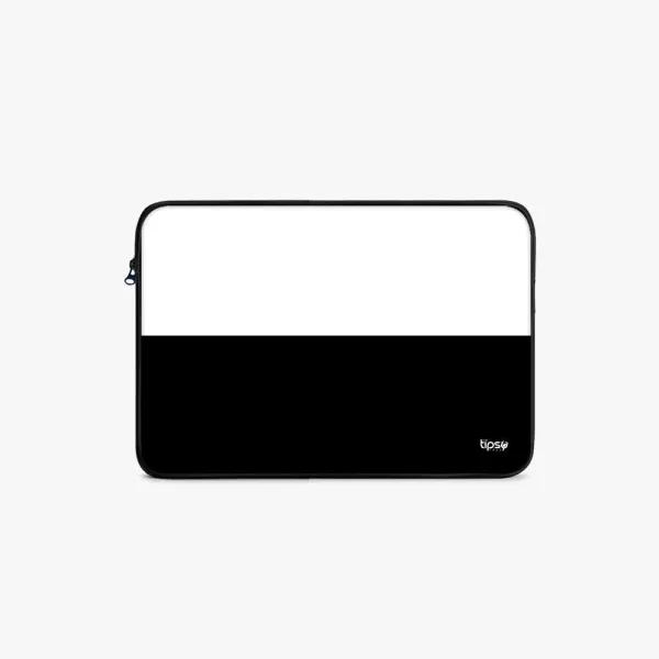 "50:50 Black and White" Laptop Sleeves:Bold Modern Design for Every Size