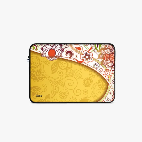 "Floral Abstract" Laptop Sleeves:Bold Modern Design for Every Size