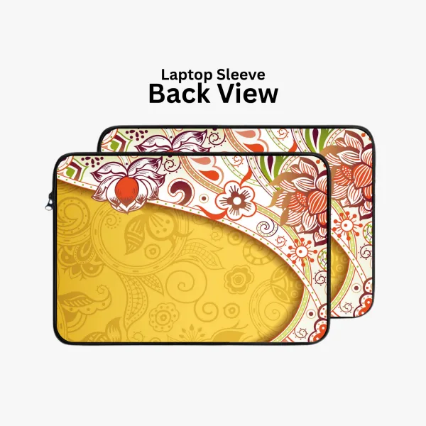 "Floral Abstract" Laptop Sleeves:Bold Modern Design for Every Size