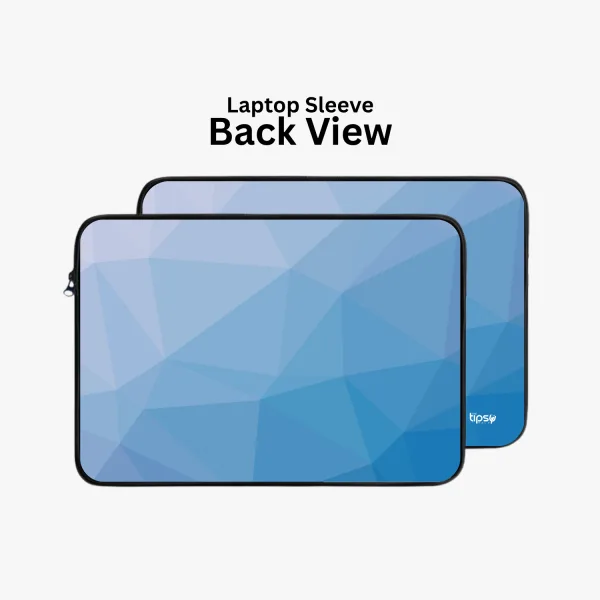 "Glass Blue Abstract" Laptop Sleeves:Bold Modern Design for Every Size