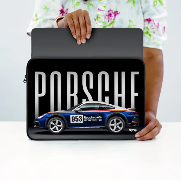 "LEGENDARY PORSCHE" Laptop Sleeves: Bold Modern Design for Every Size