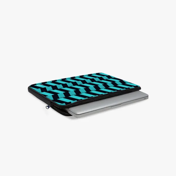 "BLACK AND BLUE STRIPE" Laptop Sleeves:Bold Modern Design for Every Size
