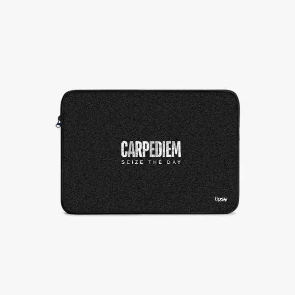"CARPEDIEM- LIVE AT THE MOMENT" Laptop Sleeves:Bold Modern Design for Every Size