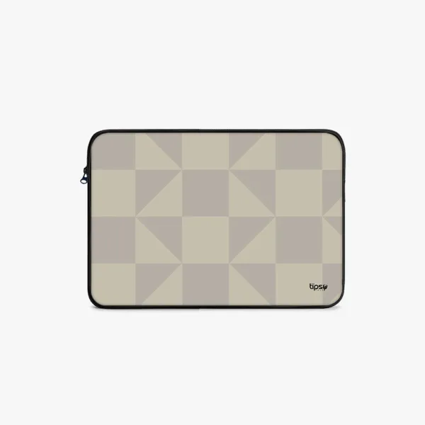 "WHITE MATRIX" Laptop Sleeves:Bold Modern Design for Every Size