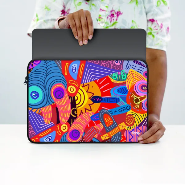 "Abstract Art Work" Laptop Sleeves:Bold Modern Design for Every Size
