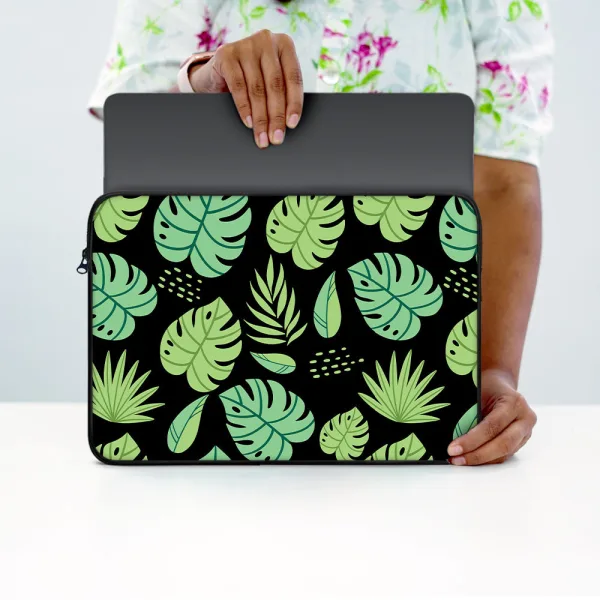 "LEAFY THEME" Laptop Sleeves:Bold Modern Design for Every Size