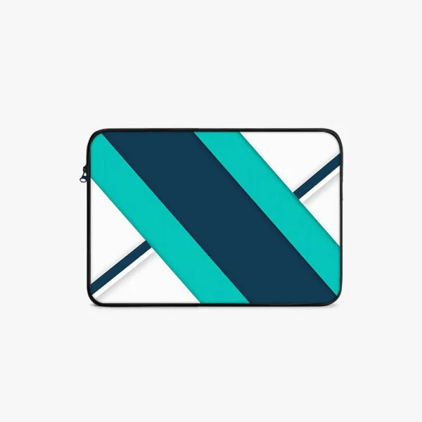"Blue And White Stripe" Laptop Sleeves:Bold Modern Design for Every Size