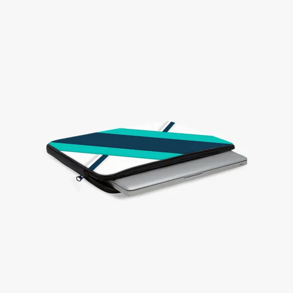 "Blue And White Stripe" Laptop Sleeves:Bold Modern Design for Every Size