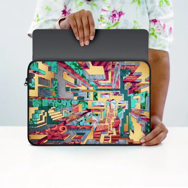 "Matrix Vibrant Version" Laptop Sleeves: Bold Modern Design for Every Size