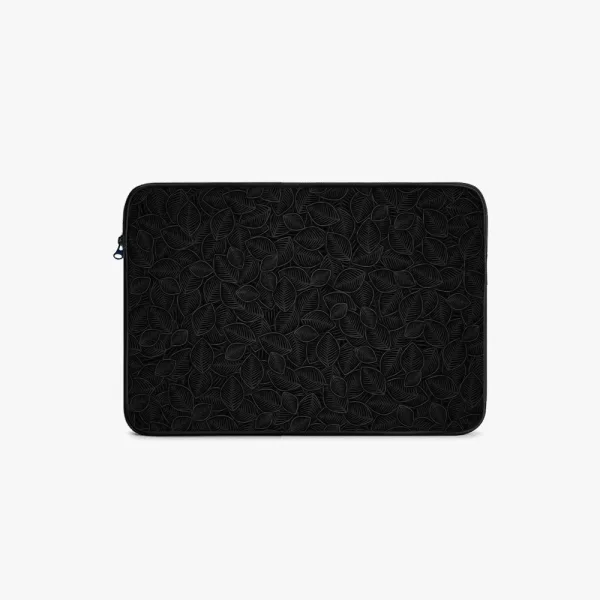 "Leafy Black" Laptop Sleeves: Bold Modern Design for Every Size