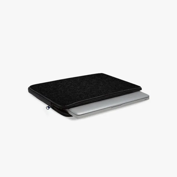 "Leafy Black" Laptop Sleeves: Bold Modern Design for Every Size