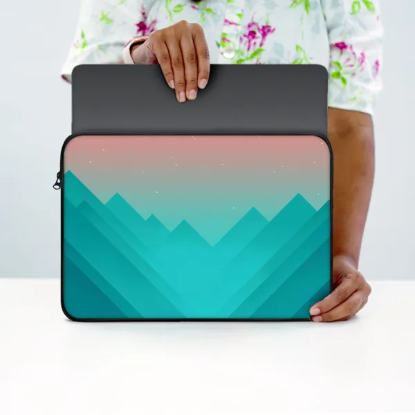 "Mountain Gradiant Abstract Theme" Laptop Sleeves:Bold Modern Design for Every Size