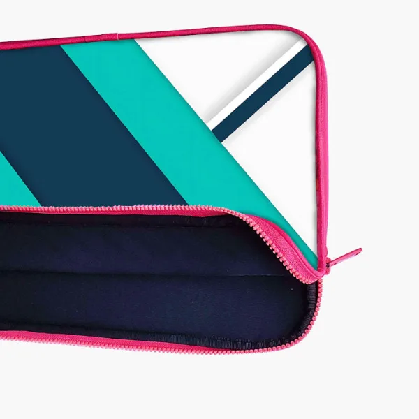 "Blue And White Stripe" Laptop Sleeves:Bold Modern Design for Every Size