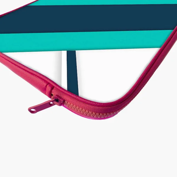 "Blue And White Stripe" Laptop Sleeves:Bold Modern Design for Every Size