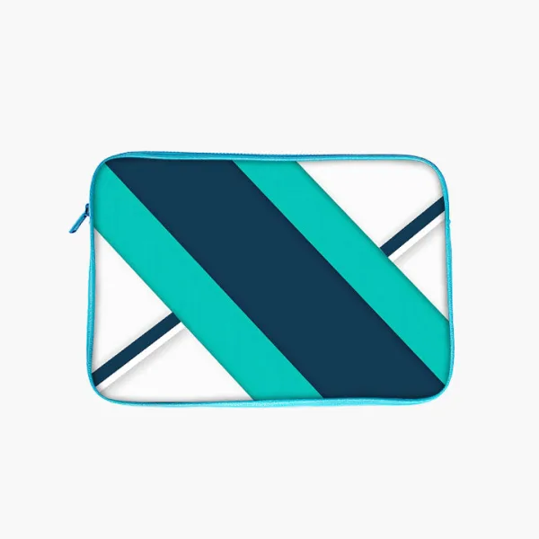 "Blue And White Stripe" Laptop Sleeves:Bold Modern Design for Every Size
