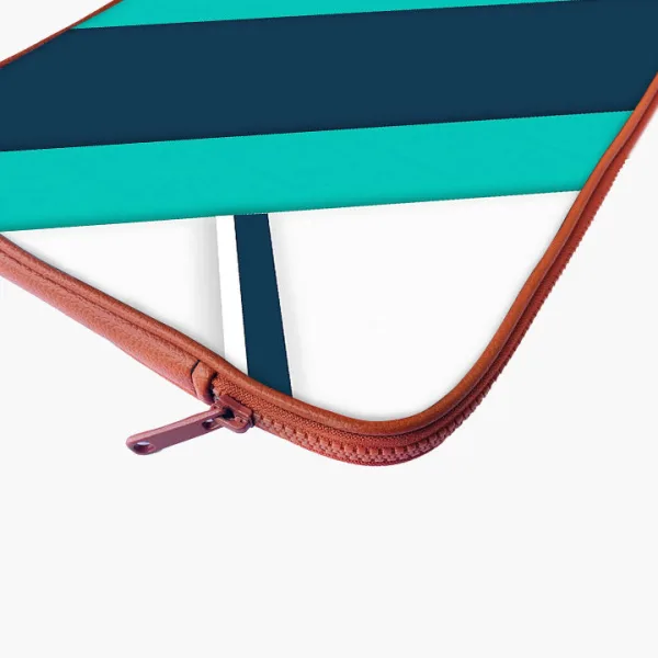 "Blue And White Stripe" Laptop Sleeves:Bold Modern Design for Every Size