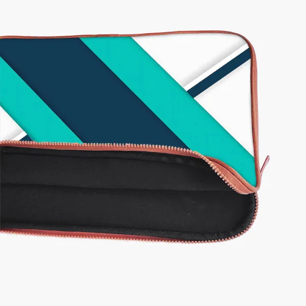 "Blue And White Stripe" Laptop Sleeves:Bold Modern Design for Every Size