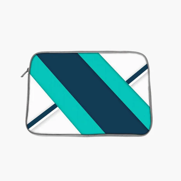 "Blue And White Stripe" Laptop Sleeves:Bold Modern Design for Every Size