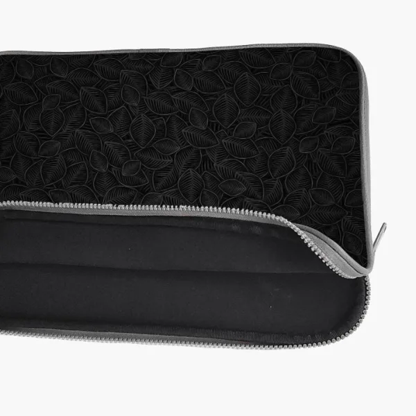 "Leafy Black" Laptop Sleeves: Bold Modern Design for Every Size