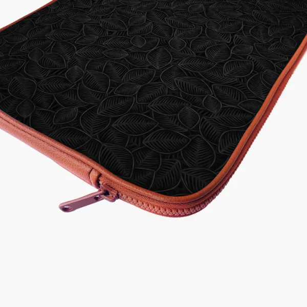 "Leafy Black" Laptop Sleeves: Bold Modern Design for Every Size