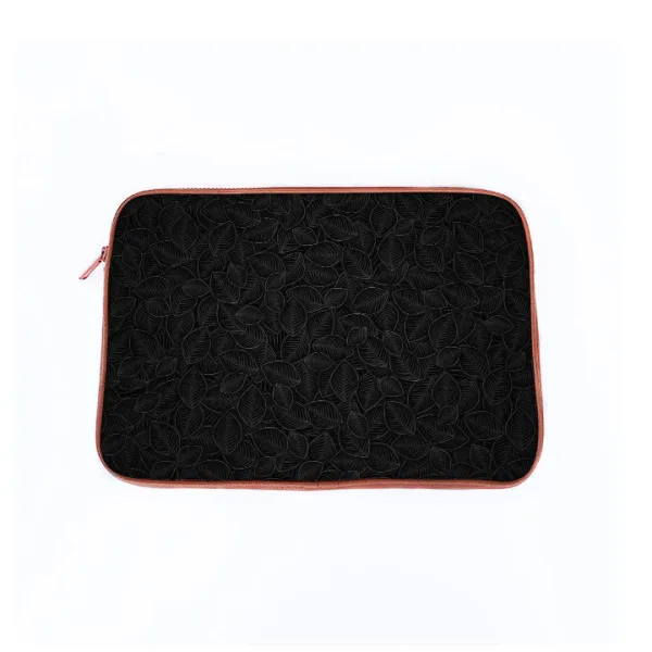 "Leafy Black" Laptop Sleeves: Bold Modern Design for Every Size