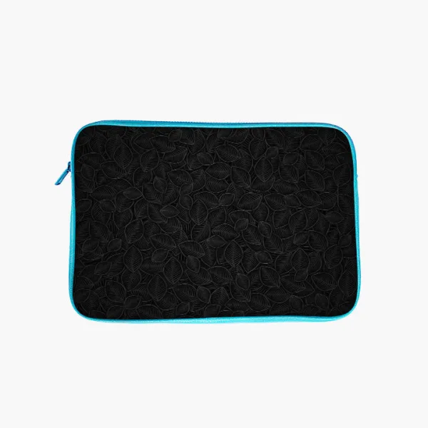 "Leafy Black" Laptop Sleeves: Bold Modern Design for Every Size