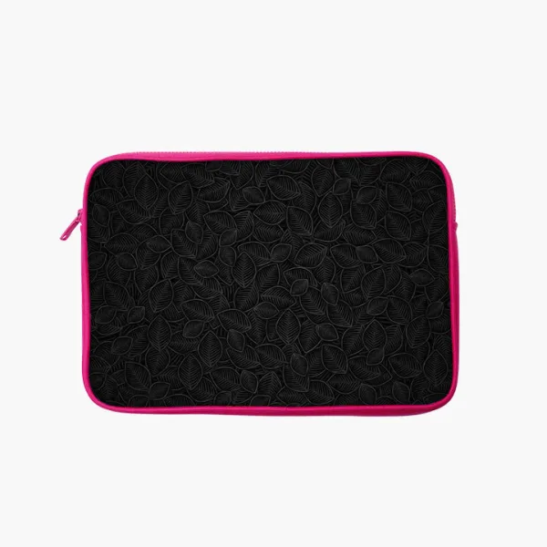 "Leafy Black" Laptop Sleeves: Bold Modern Design for Every Size