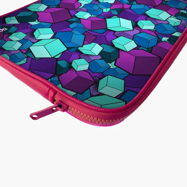 "RUBIX ABSTRACT THEME" Laptop Sleeves:Bold Modern Design for Every Size