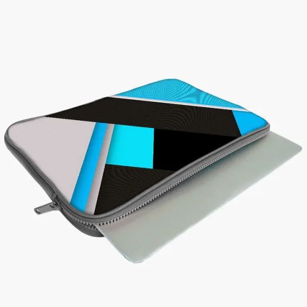 "Stipe Shade Blue and Black" Laptop Sleeves: Bold Modern Design for Every Size