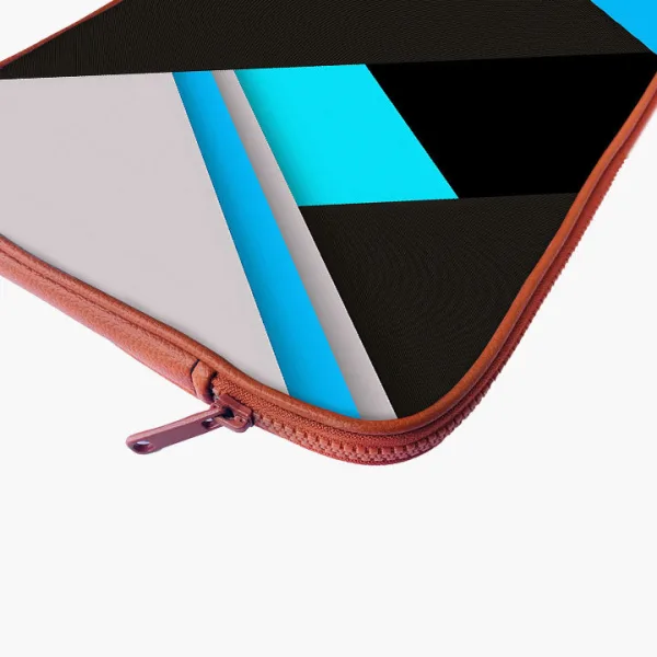 "Stipe Shade Blue and Black" Laptop Sleeves: Bold Modern Design for Every Size