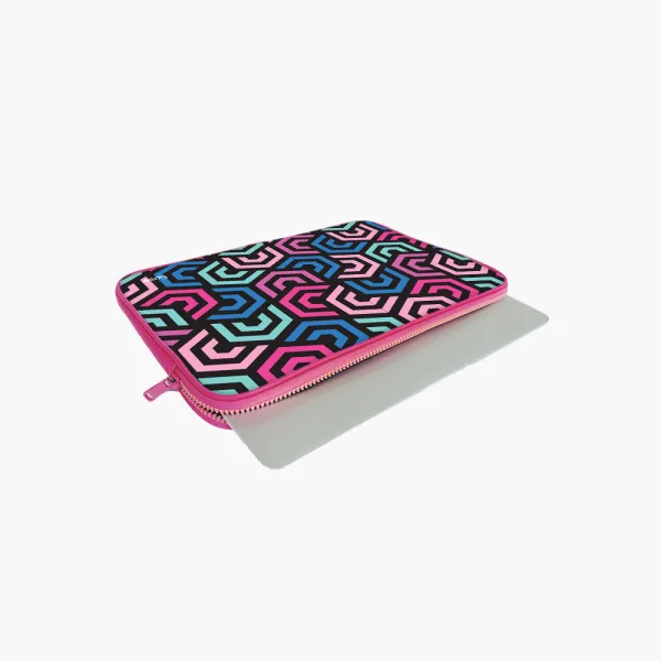 "HEXAGON ABSTRACT" Laptop Sleeves: Bold Modern Design for Every Size