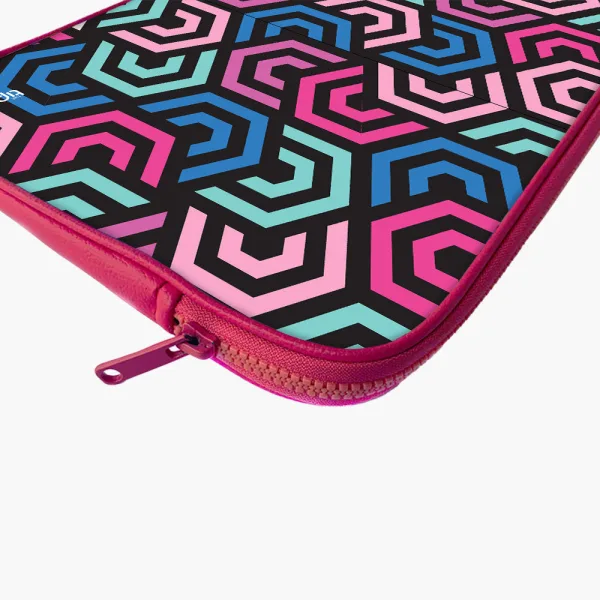 "HEXAGON ABSTRACT" Laptop Sleeves: Bold Modern Design for Every Size