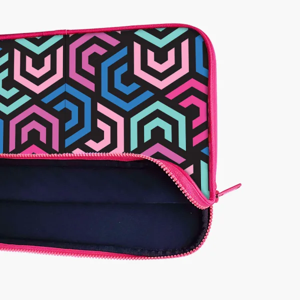 "HEXAGON ABSTRACT" Laptop Sleeves: Bold Modern Design for Every Size