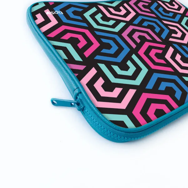 "HEXAGON ABSTRACT" Laptop Sleeves: Bold Modern Design for Every Size
