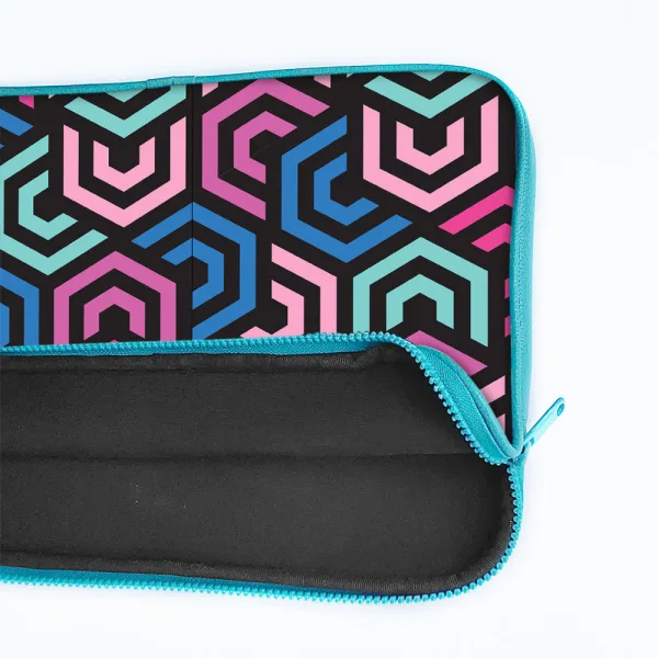 "HEXAGON ABSTRACT" Laptop Sleeves: Bold Modern Design for Every Size