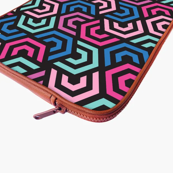 "HEXAGON ABSTRACT" Laptop Sleeves: Bold Modern Design for Every Size