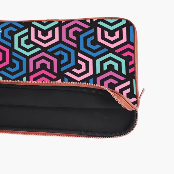 "HEXAGON ABSTRACT" Laptop Sleeves: Bold Modern Design for Every Size
