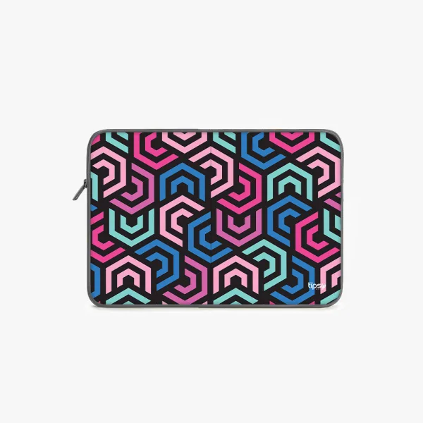 "HEXAGON ABSTRACT" Laptop Sleeves: Bold Modern Design for Every Size