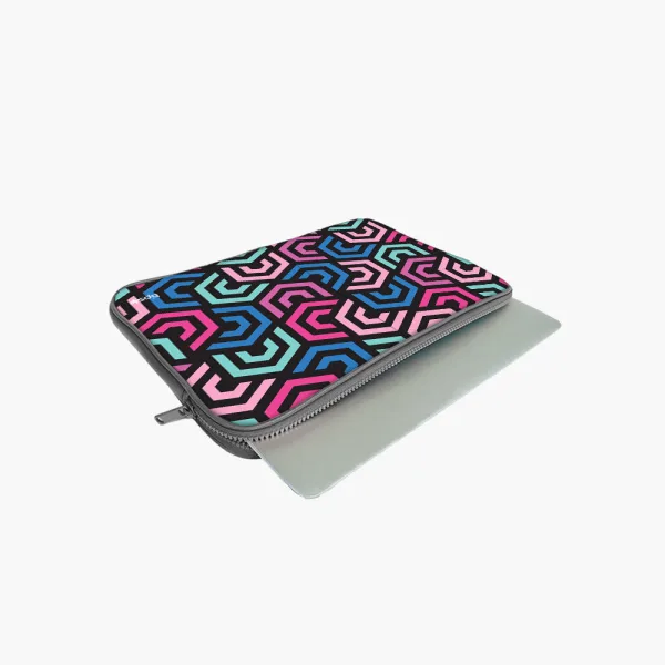 "HEXAGON ABSTRACT" Laptop Sleeves: Bold Modern Design for Every Size